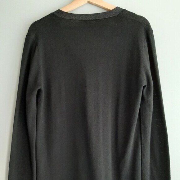 MARC AUREL \ V-Neck Button Down Fine Knit Long Cardigan Black Sz M | Eu 40 - Picture 9 of 13